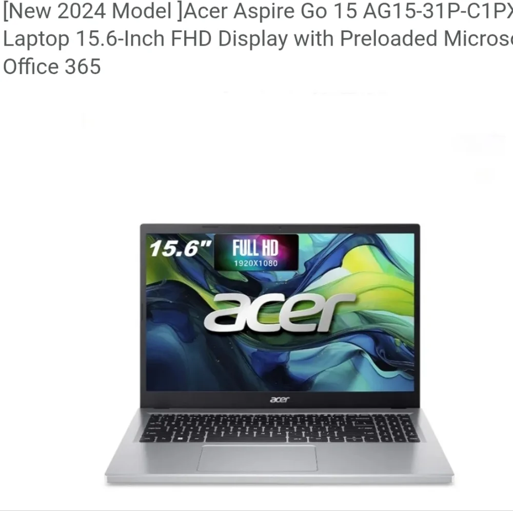 Acer 5 2024 New 15.6 Silver and Black Laptop Used 2 Times Windows HD 5star